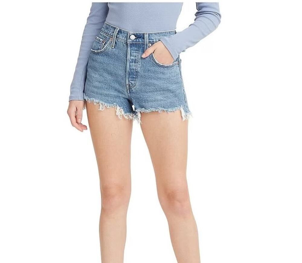 Levi's 501 Original High-Rise Cut-Off Jean Shorts Size 27 Cheeky Daisy Dukes